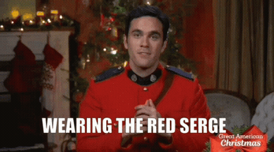 Man In Red Uniform And Red Serge GIF