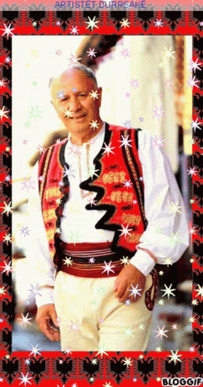 Man In Red Vest And White Shirt Surrounded By Stars Says Artist Durrsake GIF