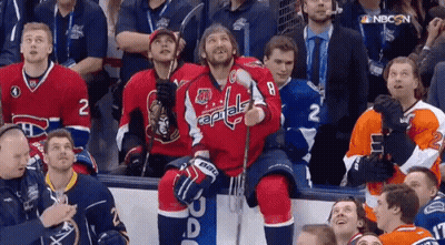 Man In Red Washington Capitals Jersey GIF
