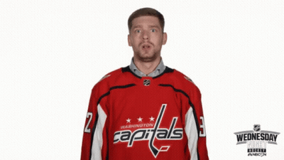 Man In Red Washington Capitals Jersey Saying What GIF