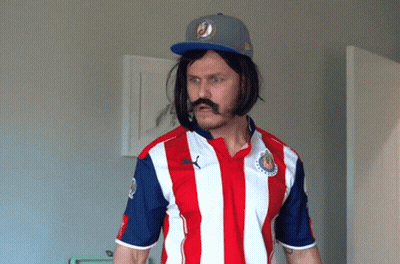 Man In Red White Blue Striped Shirt And Baseball Cap GIF