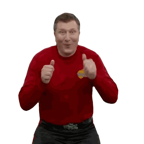 Man In Red Wiggles Sweater Sticker