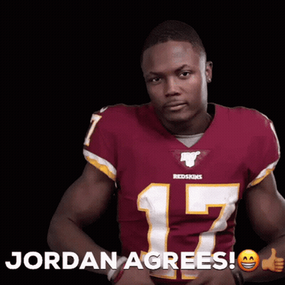 Man In Redskins Jersey Thumbs Up GIF
