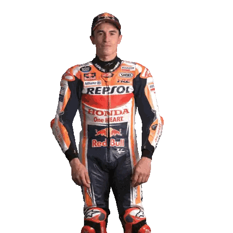 Man In Repsol Motorcycle Suit Sticker