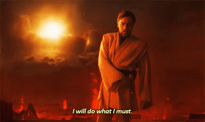 Man In Robe Holding Sword Says I Will Do What I Must GIF