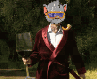 Man In Robe Holding Wine Glass GIF