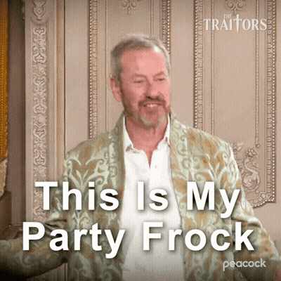 Man In Robe Saying This Is My Party Frock GIF