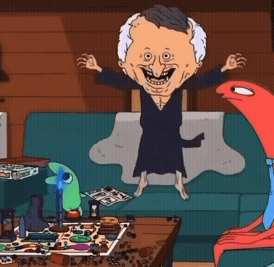 Man In Robe Standing On Couch Arms Outstretched GIF