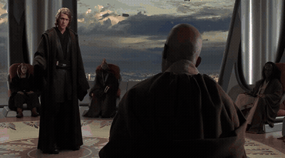 Man In Robe Stands Before Group Of Men GIF