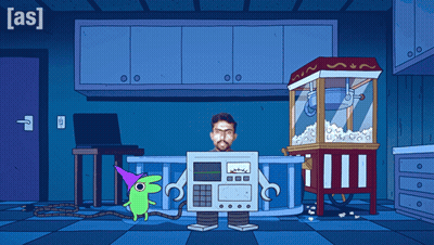 Man In Robot Costume GIF