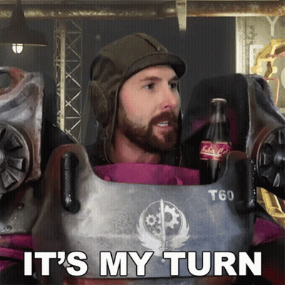Man In Robot Costume Says It My Turn Holding Coke GIF