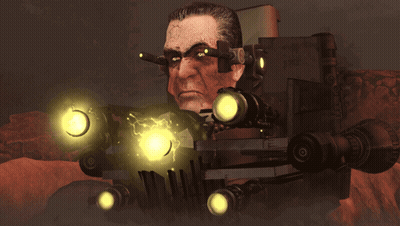 Man In Robotic Suit With 00 Glasses GIF
