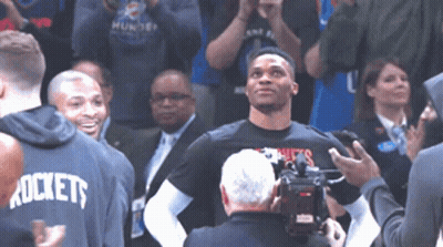 Man In Rockets Shirt In Front Of Camera GIF