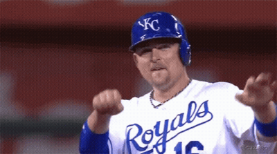 Man In Royals Jersey And Helmet GIF