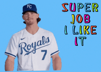 Man In Royals Jersey And Helmet GIF