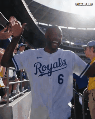 Man In Royals Jersey Number 6 GIF