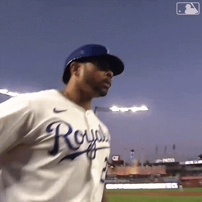 Man In Royals Jersey Walking On Baseball Field GIF