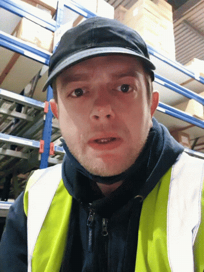 Man In Safety Vest And Hat Saying Unisex GIF