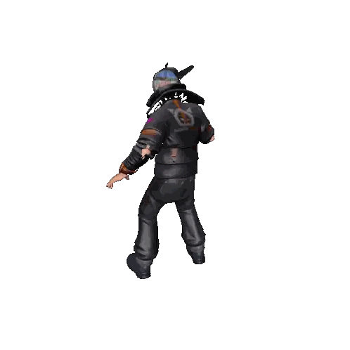 Man In Samurai Outfit Dancing Sticker