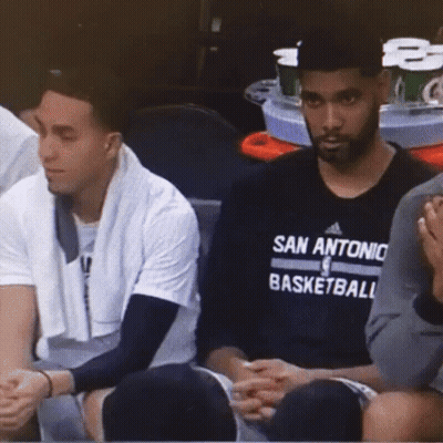 Man In San Antonio Basketball Shirt GIF