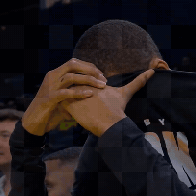 Man In San Antonio Number 1 Jersey Sits In Stands GIF
