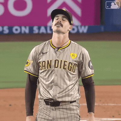 Man In San Diego Baseball Uniform GIF