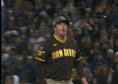 Man In San Diego Jersey Screaming GIF