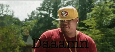 Man In San Francisco 49Ers Hat And Red Shirt GIF