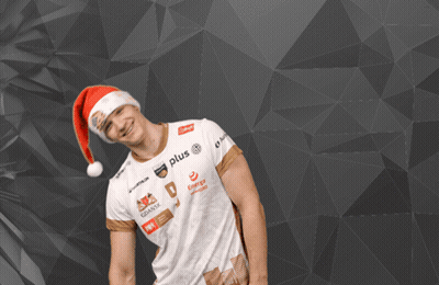 Man in Santa Hat Wearing Plus Shirt