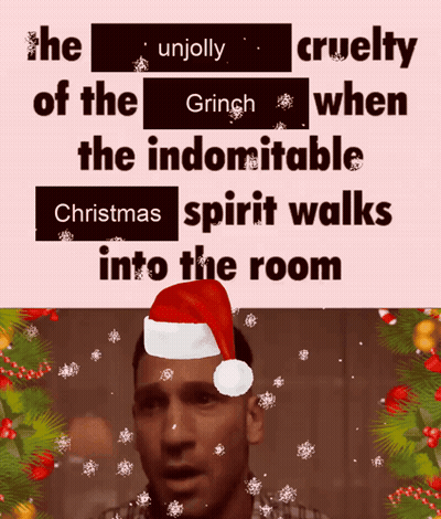 Man In Santa Hat With Grinch Quote GIF