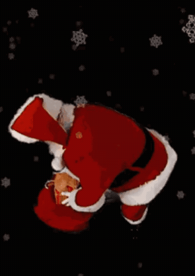 Man In Santa Suit Says Merry Christmas GIF
