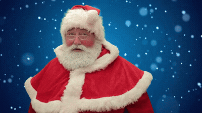 Man In Santa Suit With Glasses And White Beard GIF