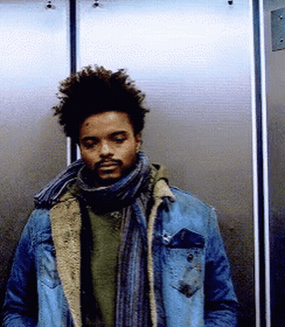 Man In Scarf And Denim Jacket GIF