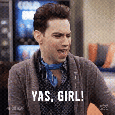 Man In Scarf Saying Yas Girl GIF