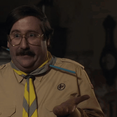Man In Scout Uniform Says You're There Blurry GIF