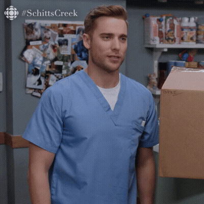 Man In Scrubs Holding Box Says Pet Peeves GIF