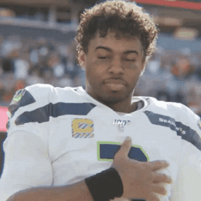 Man In Seahawks Jersey Number 8 GIF