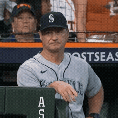 Man In Seattle Mariners Jersey In Dugout GIF