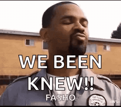 Man In Security Uniform Saying We Been Knew GIF