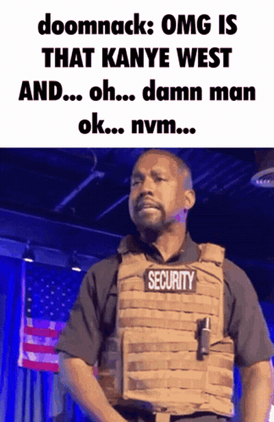 Man In Security Vest Making Funny Face GIF