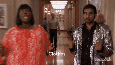 Man In Sequined Jacket Saying Clothes GIF