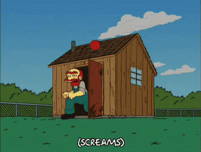 Man In Shed Screams GIF