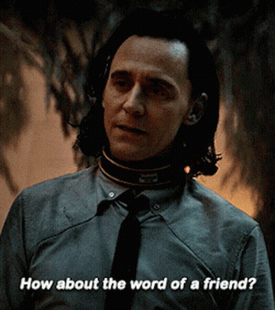 Man In Shirt And Tie Asking How About The Word Of A Friend GIF