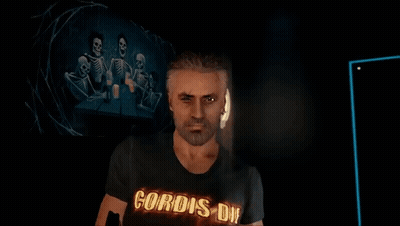 Man In Shirt Saying Cordis-Due GIF
