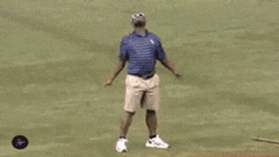 Man In Shorts And Sunglasses On Baseball Field GIF