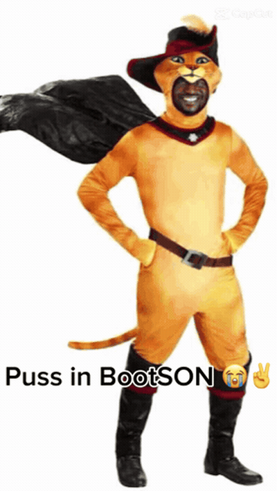 Man In Shrek Costume With Cape And Boots GIF