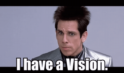 Man In Silver Suit Saying I Have A Vision GIF
