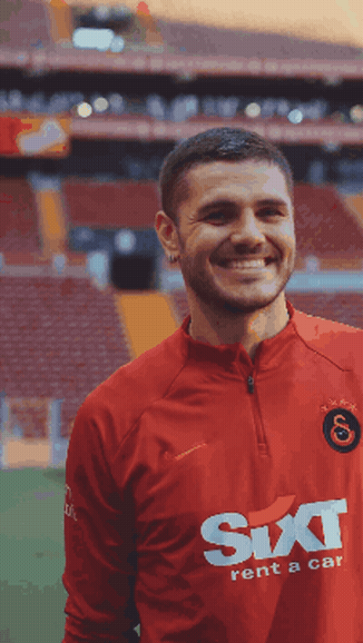 Man In Sixt Rent A Car Shirt Smiles GIF