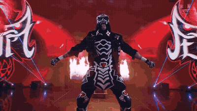 Man In Skeleton Costume In Front Of RC Sign GIF