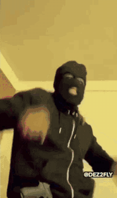 Man In Ski Mask And Black Hoodie GIF